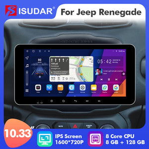 T72 system 10.33 Inch Carplay Car Radio For Jeep Renegade 2014 2015 2016 2017