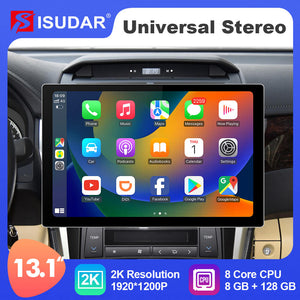 ISUDAR T72 2K 13.1 Inch Android 10 Car Radio For Toyota/Honda/Nissan/Hyundai/Kia/VW GPS Stereo 4G 8 Core Carplay Android Auto