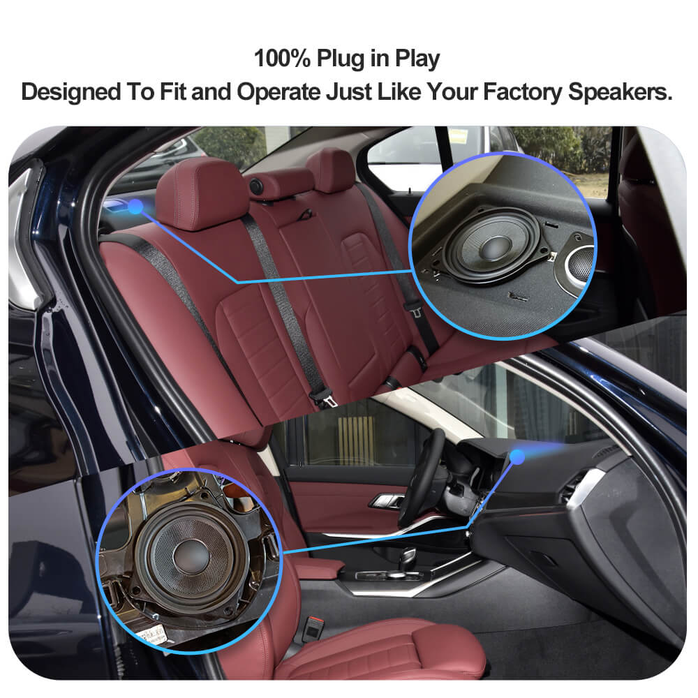 ISUDAR 4 Inch Speaker Center Dashboard Rear Headrest For BMW E60 E70