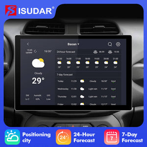 ISUDAR New Function-On-line Weather App on main menu for Android car radio