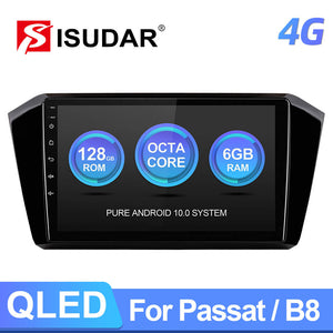T72 QLED 4G Sim card Auto radio For VW/Volkswagen Passat B8 2015- - ISUDAR Official Store