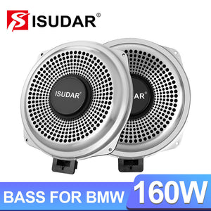 ISUDAR Underseat Subwoofer For BMW E60 E70 E81 E90 F10 F20 F30 Series 2 OHM Pairs Low Range Frequency Bass Speakers - ISUDAR Official Store