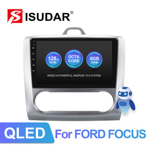 ISUDAR V72 QLED Android 10 Car Radio For Ford Focus 2 Mk 2 2004-2011 uno din - ISUDAR Official Store