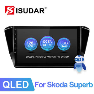 ISUDAR QLED screen 6+128G Android Car Radio For Skoda/Octavia/Superb 2014-/B8 - ISUDAR Official Store