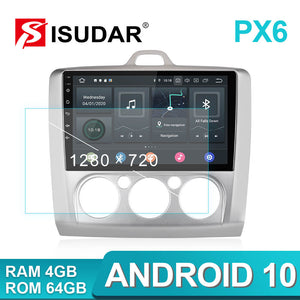 Isudar Voice control PX6 1 Din Android 10 Car Radio For Ford/Focus 2 Mk 2 2004-2008 2009-2011 - ISUDAR Official Store