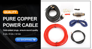 ISUDAR 6/8/10 GA Pure Copper Power Cable Subwoofer Speaker for SU6901 - ISUDAR Official Store